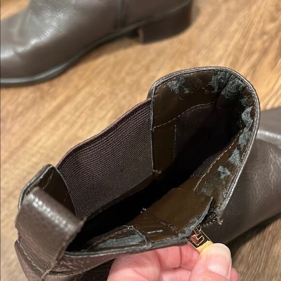 Isaac Mizrahi Brown Ankle Boots with Sleek Design - Picture 9 of 13